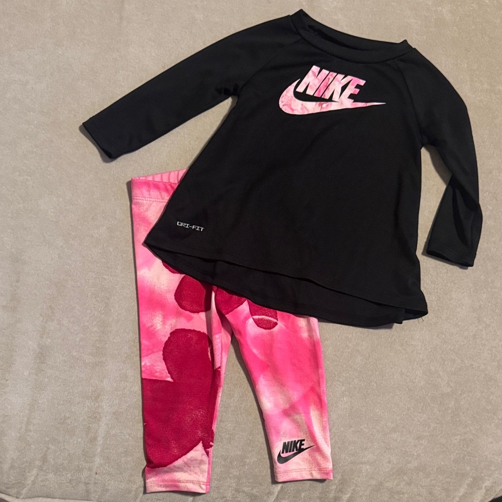 Nike Black and Pink Toddler Set